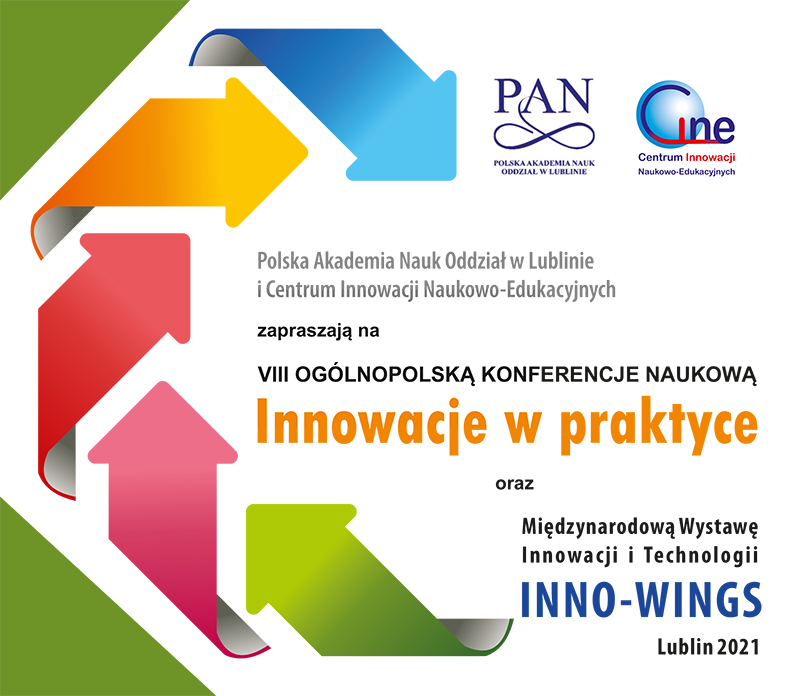 Plakat promujący VIII Ogólnopolską Konferencję Naukową Innowacje w Praktyce