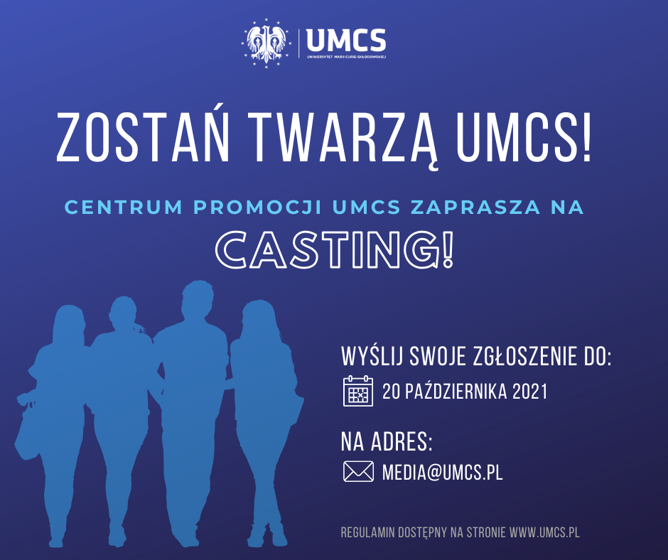 Plakat promujący projekt "Zostań Twarzą UMCS"