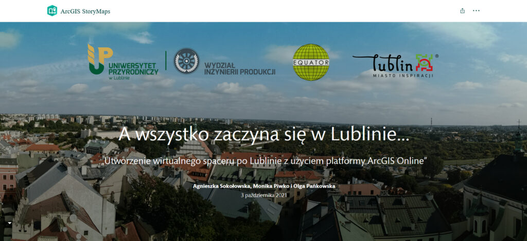 Wirtualny Spacer po Lublinie - zrzut ekranu